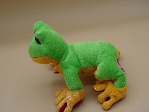 GANZ Webkinz Lil' Kinz BRIGHT GREEN TREE FROG 6" Plush Stuffed Animal Toy HS109 - Picture 2 of 4
