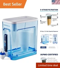 22-Cup Ready-Read Water Filter Dispenser with Integrated TDS Meter & Certific...