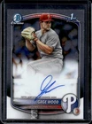 2025 Bowman Draft Gage Wood Chrome Auto Autograph 1st Prospect #CPA-GW Phillies