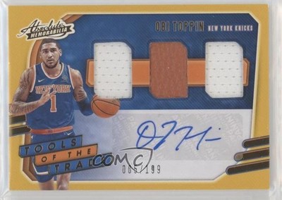 2020-21 Panini Absolute Memorabilia Level 1 5/199 Obi Toppin Rookie Auto RC 0t1