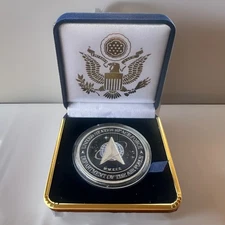 United State Space Force AIR FORCE SPACE COMMAND Challenge Coin with velvet Case