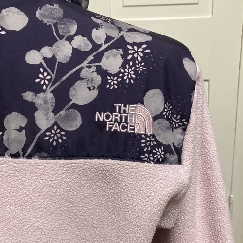 Chaqueta Top The North Face Talla S Rosa Gris Flor Floral Patrón Árbol Polar - Imagen 9 de 10
