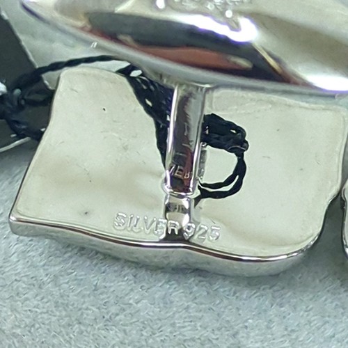 YSL Yves Saint Laurent Logo Cufflinks Sterling Silver 925 W/Box Used from Japan - Picture 13 of 16