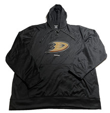Reebok Anaheim Ducks NHL Hoodie Black Men  s XL Pullover Performance Sweatshirt