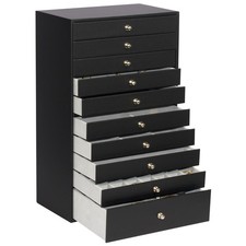 Large Jewelry Box, Jewelry Case with 10 Drawers for Big and Small Jewelry, Je...