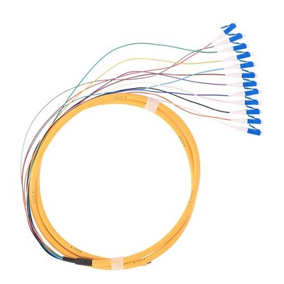 GESD 1.5 Meter 12 Strand SingleMode 9/125 LCUPC Fiber Pigtail, 12 ColorCoded ...