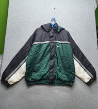 VINTAGE Nike Men Jacket L Green Big Logo Embroidery Windbreaker 90s Y2K READ
