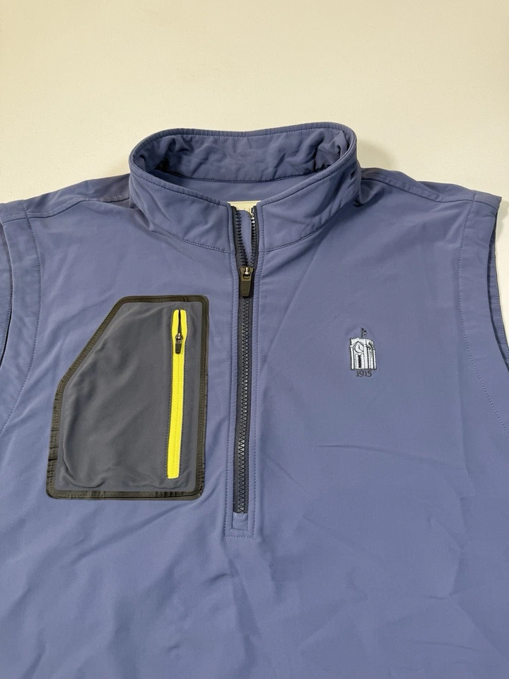 Donald Ross Vest Mens XL Blue 1/4 Zip Performance Olympia Fields Country Club - Image 2 of 4
