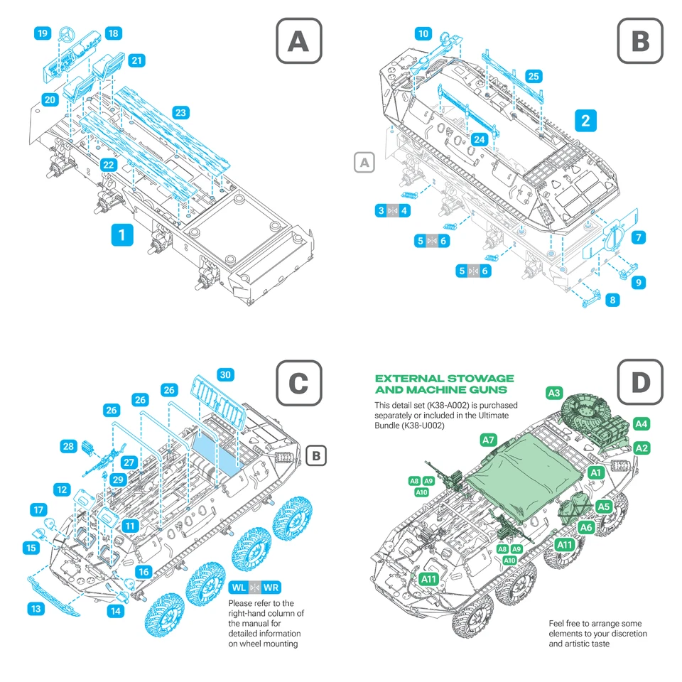 1:72 — 8x8 transporte blindado de personal (APC) BTR-60P "Paquete definitivo" | K38-U002 Foto 3 de 3
