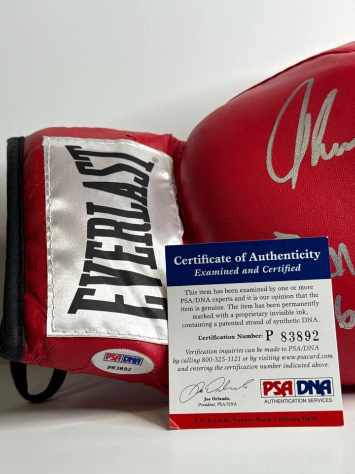 Thomas 'Hitman' Hearns Emanuel Steward Signed RH Everlast Boxing Glove PSA - Image 2 of 3
