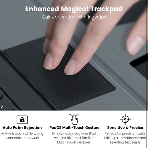 Backlit Keyboard Case for iPad Pro 12.9" with Stand & Pen Holder - 第 4/11 張圖片
