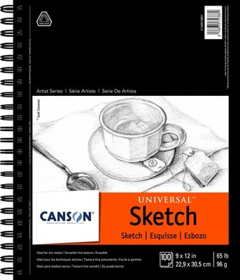Canson Artist Series Universal Sketch Pad 9X12-100 Sheets