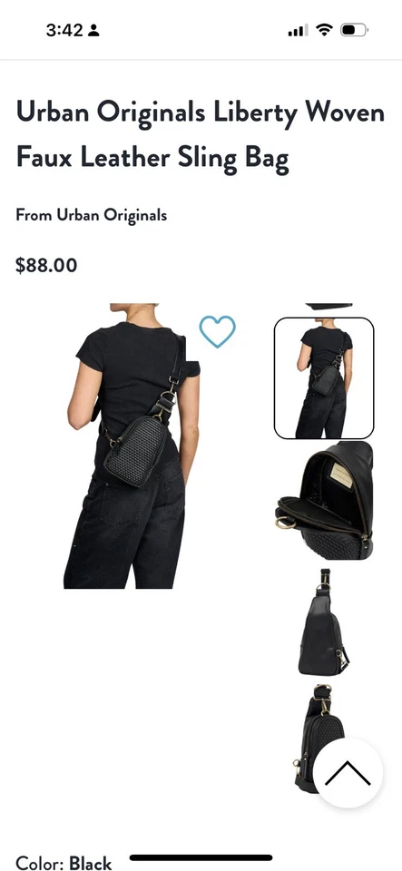 URBAN ORIGINALS Anthropologie Liberty слинга сумка красная ягода сплетенный веган кожи - Изображение 2 из 4