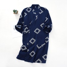 Japanese Cotton Yukata Pajamas Kimono Robe Bathrobe Sleepwear Loungewear Unisex