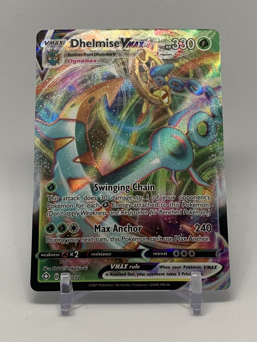 dhelmise vmax pokemon card value Pokémon TCG Dhelmise VMAX Shining Fates 010/072 Holo Ultra Rare