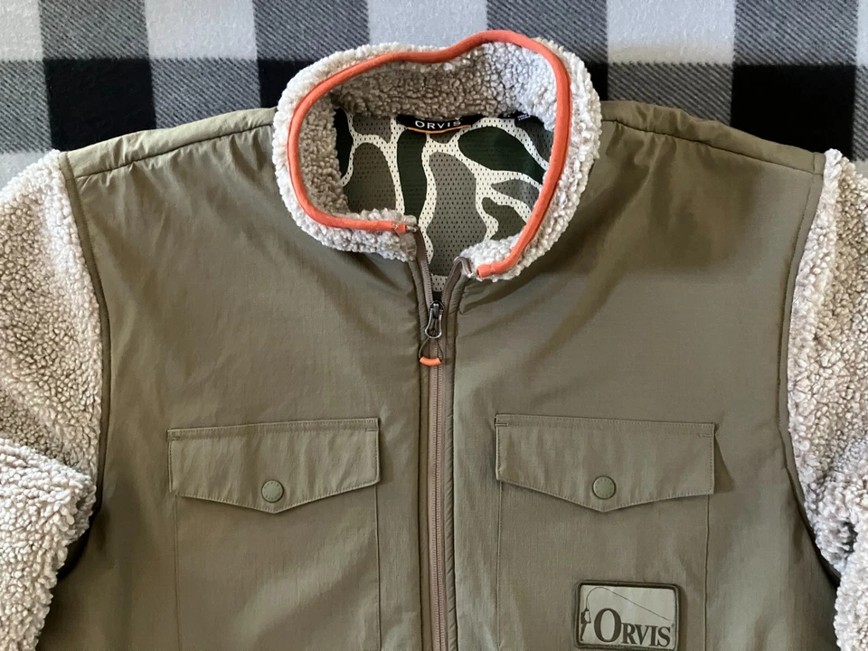 Куртка шерпа Orvis высокая в слоях мужская размер XL флисовая охотничья рыболовная рипстоп камуфляжная с подкладкой - Изображение 3 из 4