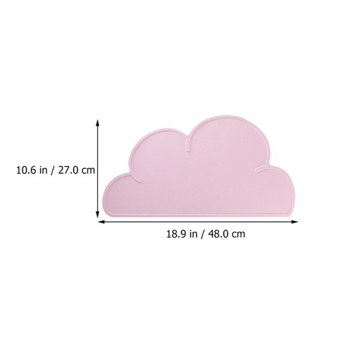 2 Pcs Platzdeckchen Aus Silikon Wolke Tischset in Wolkenform Kleinkind - Bild 8 von 12