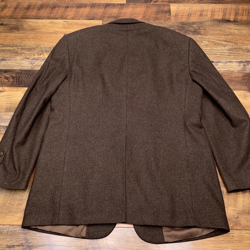 Blazer Stafford Tweed 42 Abrigo Deportivo Regular Marrón Lana Camel Foto 2 de 4