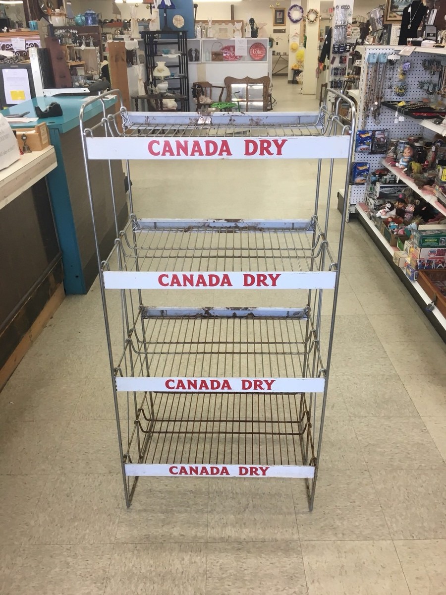 70年代　DRY　カナダドライ　ワイヤーラック　ビンテージ Vintage Canada Dry Ginger Ale General Store Metal Wire Display