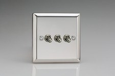 Varilight Classic Mirror Chrome Toggle Light Switches 10 Amp 2-Way