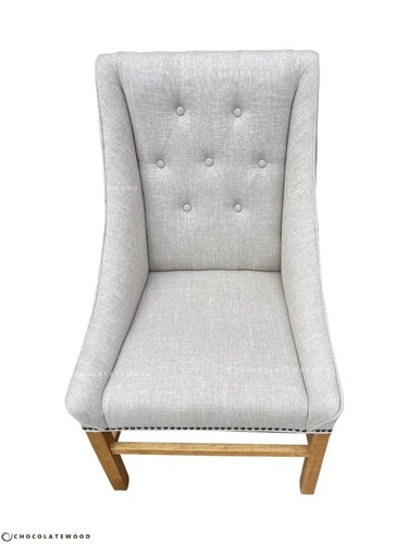 Ortal French Provincial/Hampton Style Dining Chair In flaxeen - Picture 2 of 11