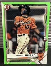 Marco Luciano 2021 Bowman Neon Green Border Paper Prospects #44/399 Giants