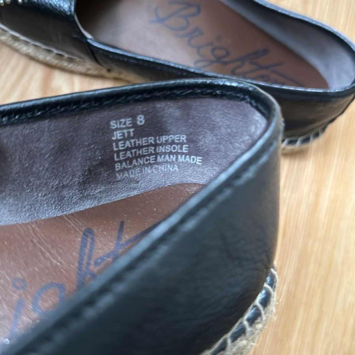 Brighton Womens Black Studded Leather Jett Espadrille Slip  display picture 1