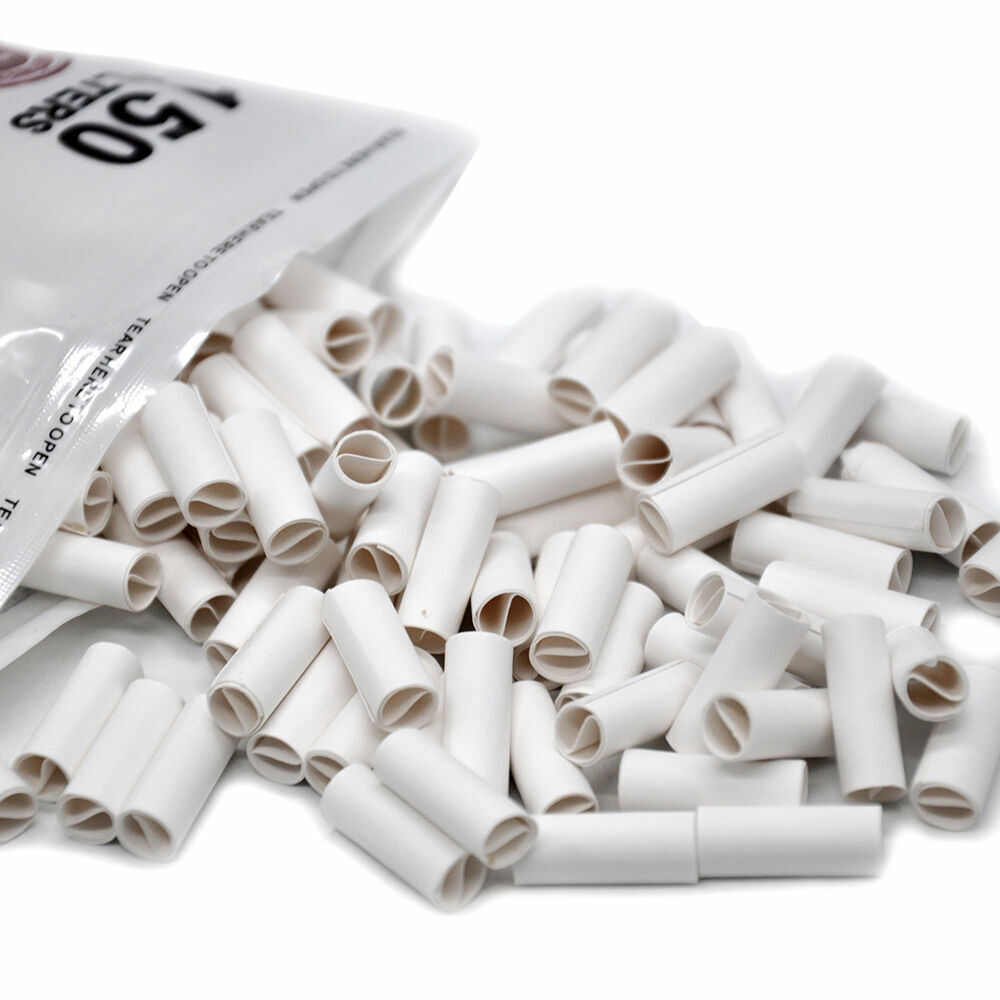 New HORNET Paper Filter Tips 150X 6MM PRE ROLLED White Joint Cones Mouthpiece Tips.