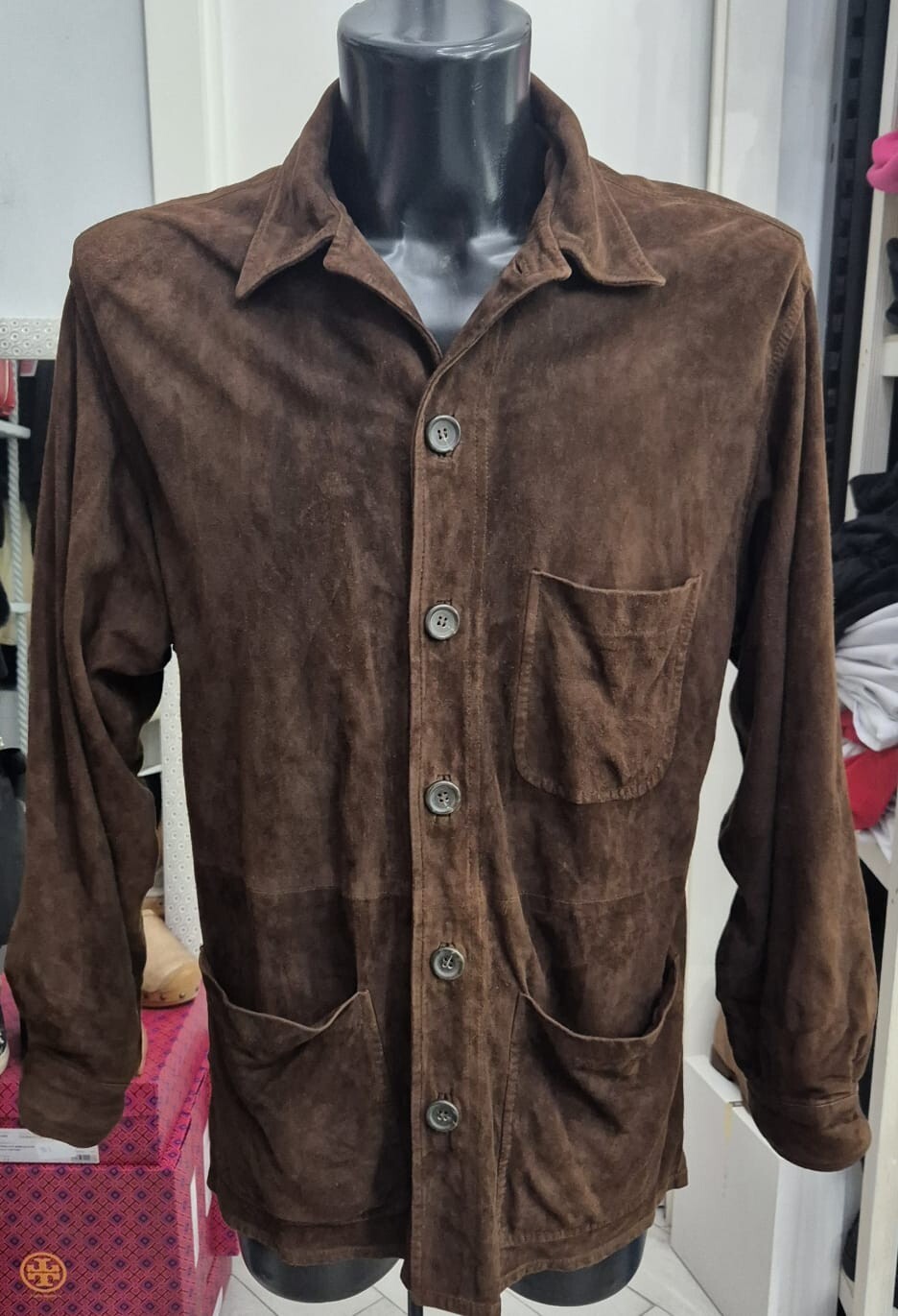 Vintage Brown Geranium Leather Jacket Men's Size 48 LLR101