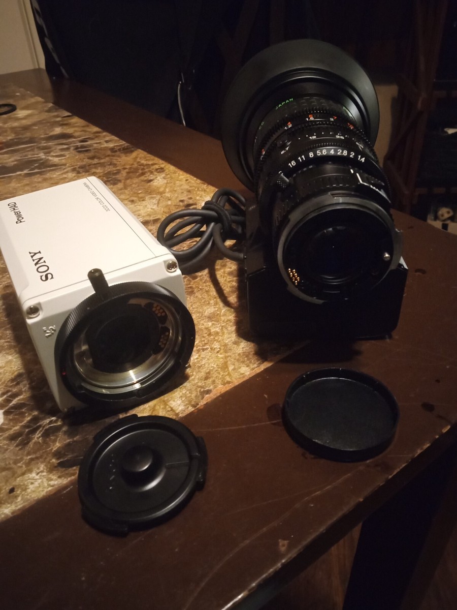 Sony 3ccd color video camera and Fujinon motorized TV zoom lens