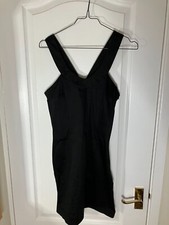 H&M Black Sleeveless Bodycon Pencil Mini Dress Size 8