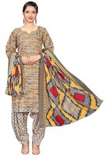 Women Cotton Printed Ready to Wear Patiala Salwar Suit