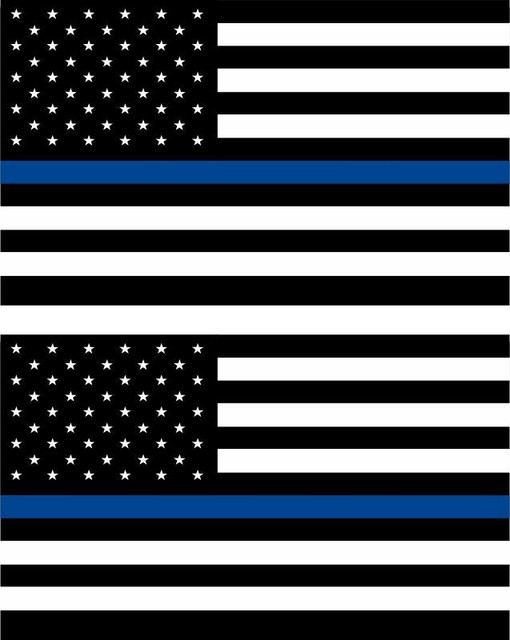 Cop Flag Grunge-SM Police Lives Matter Bumper Vinyl Sticker 3.75" X 2. ...