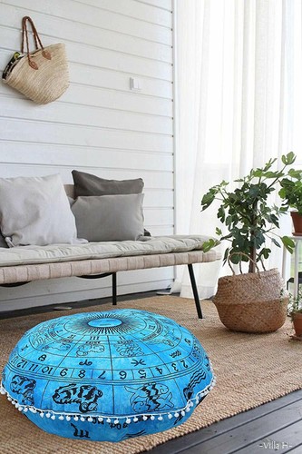5color Set Bohemian Meditation Mandala Ottoman Cover Cushion Pillows Floor Large - Picture 7 of 9