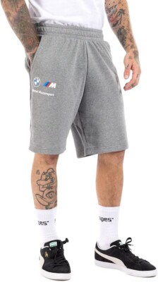 Authentic PUMA Men's BMW MMS ESS Fleece Shorts ~ Medium Gray Heather ~ NEW