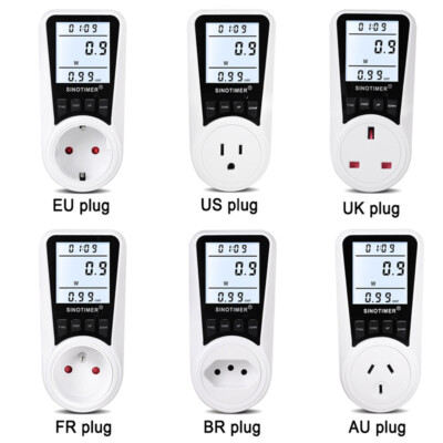 230V AC Digital LCD Power Meter Wattmeter Socket Wattage Kwh Energy Meter US EU
