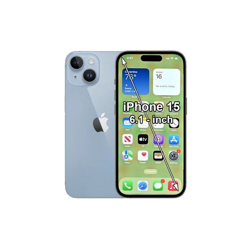 Funda transparente para teléfono frontal posterior transparente con protección completa para Apple iPhone 15 - Imagen 8 de 24
