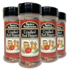 Spice Supreme CRUSHED RED PEPPER Food Kitchen Seasonings Herbs Spices 2oz 4-Pack