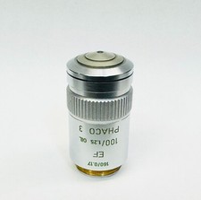 Leica Leitz EF 100X/1.25 Phaco 3 Phase Contrast Microscope Objective Lens 160mm