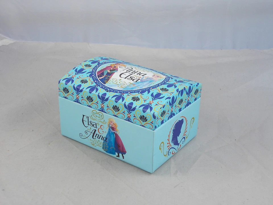 Disney Frozen Anna Plateado Camafeo Collar Cartón Espejo Joyero Foto 2 de 4