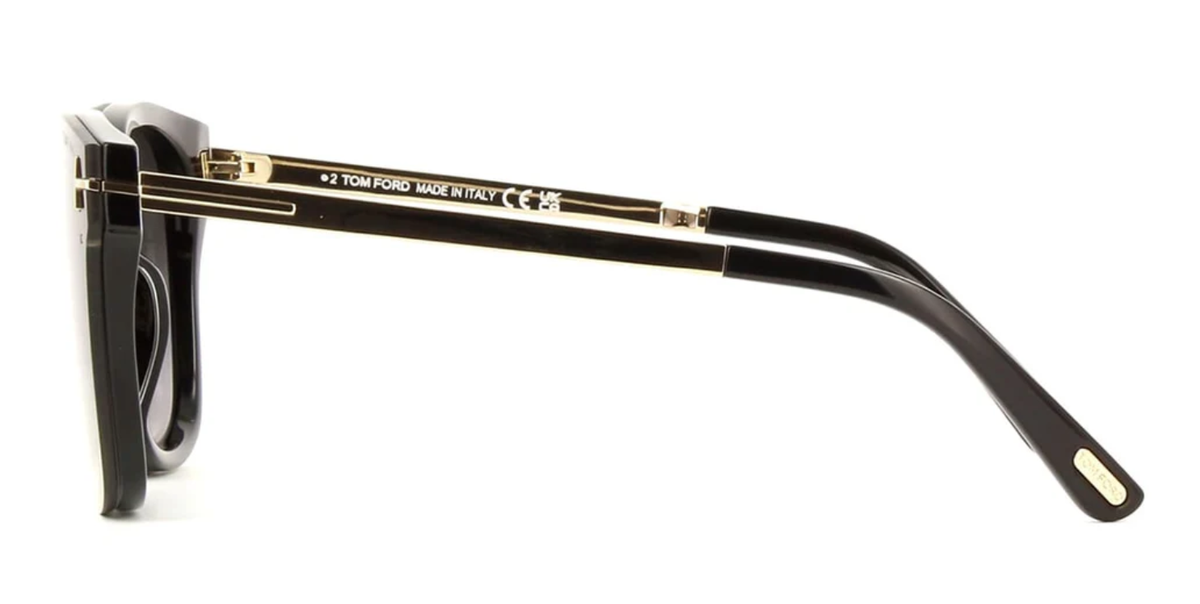 New TOM FORD TF1014 01B PHILIPPA-02 68mm Black Gold Square