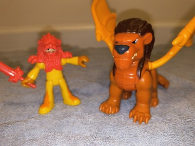 Fisher-Price Imaginext Lion Knight Figures Set Wings Flapping Action w/Knight