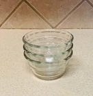 Pyrex 463 Vintage Clear Glass 3 Line Custard Cups Ramekin 6oz 175mL