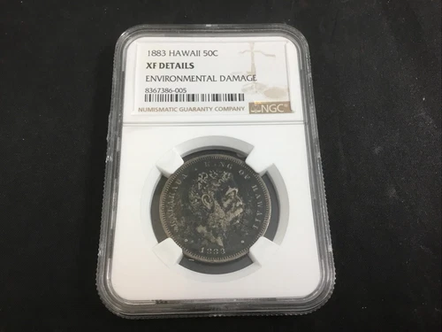 1883 KINGDOM OF HAWAII HALF DOLLAR 50C~ NGC XF Details