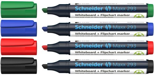 Schneider Maxx 293 Whiteboard & Flip Chart Markers - Red Blue Green Black - Picture 1 of 5
