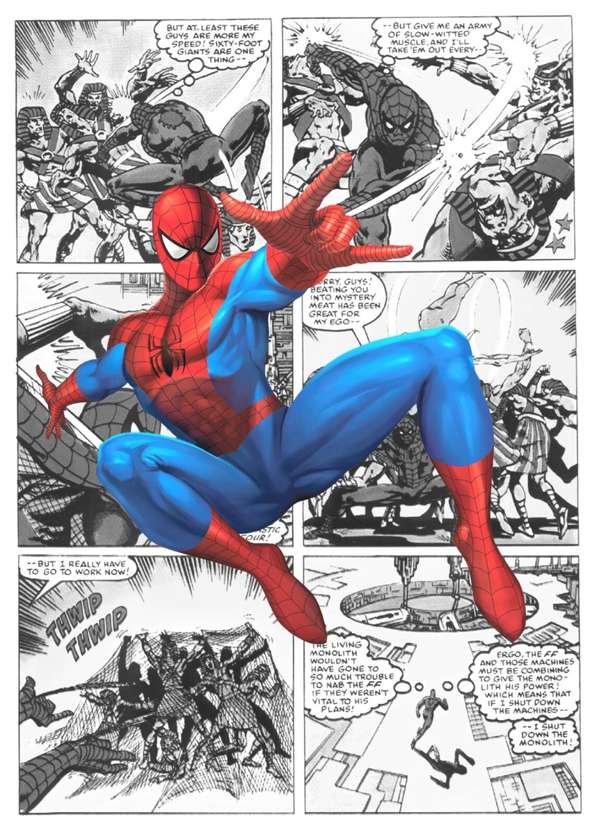Marvel Spiderman Superhero Comic Strip Set Of 3 Prints Pictures