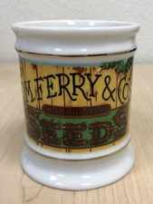 VINTAGE D.M. FERRY &CO. SEEDS ADVERTISING COUNTRY STORE COFFEE CUP MUG