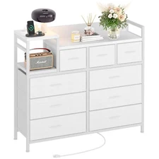 9-Drawer Dresser Chest of Drawers Wood Top Storage Organizer Cabinet for Bedroom