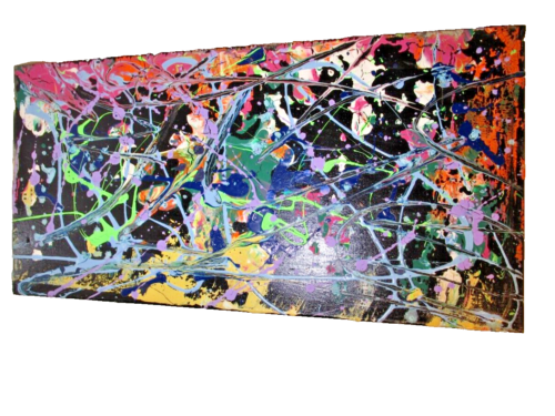 12X24 Original painting Abstract acrylic Canvas Art ready 2 hang