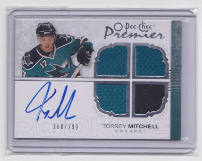 2007-08 OPC PREMIER ROOKIES QUAD JERSEY AUTO /299 TORREY